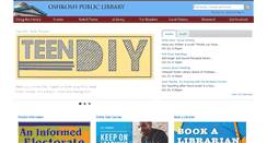 Desktop Screenshot of oshkoshpubliclibrary.org